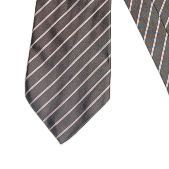 Gant Silk Repp Tie Men’s Long 62.5” Brown Pink Stripe Preppy Designer Wide New - Picture 1 of 4